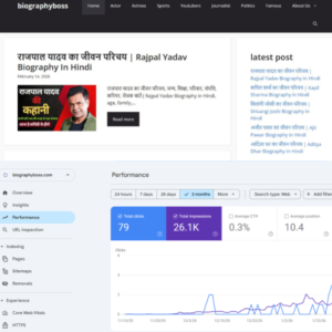 10 month old biography niche site for sale - adsense not aprooved