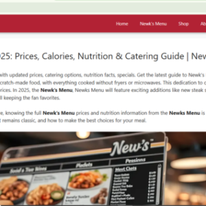 Newks Menu Website with Organic USA traffic Ready to apply adsense