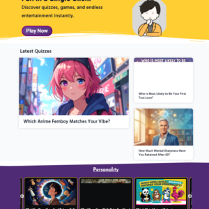 Quizio.fun – High-Potential Quiz Website Ready for Monetization