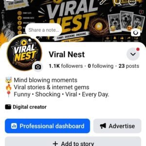 Viral Nest Facebook Page | 1.4M+ Views | 1.1K+ Followers | High Reach