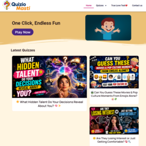 quiz website | organic USA traffic