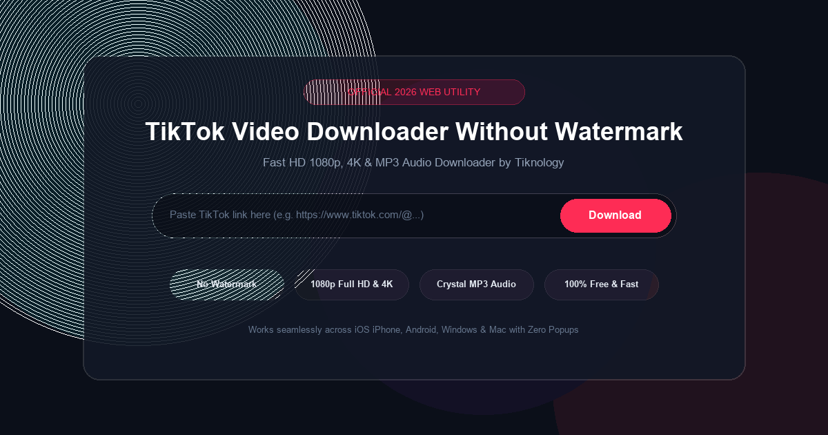 Best Free TikTok Video Downloader Without Watermark in 2026